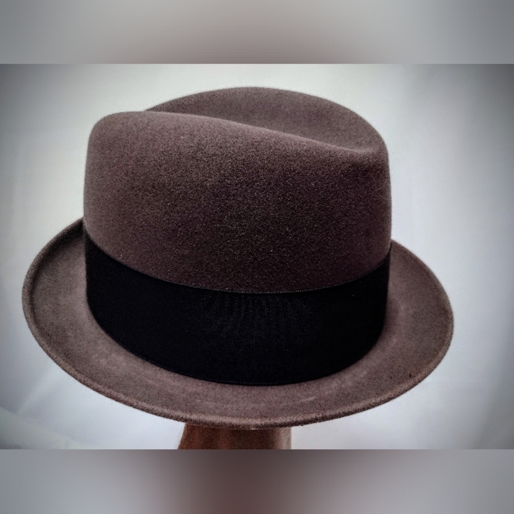 Pristine Vintage Adam Harvard '40 Fedora Fur Felt Hat Premier Quality 5th Ave NY - Picture 9 of 16